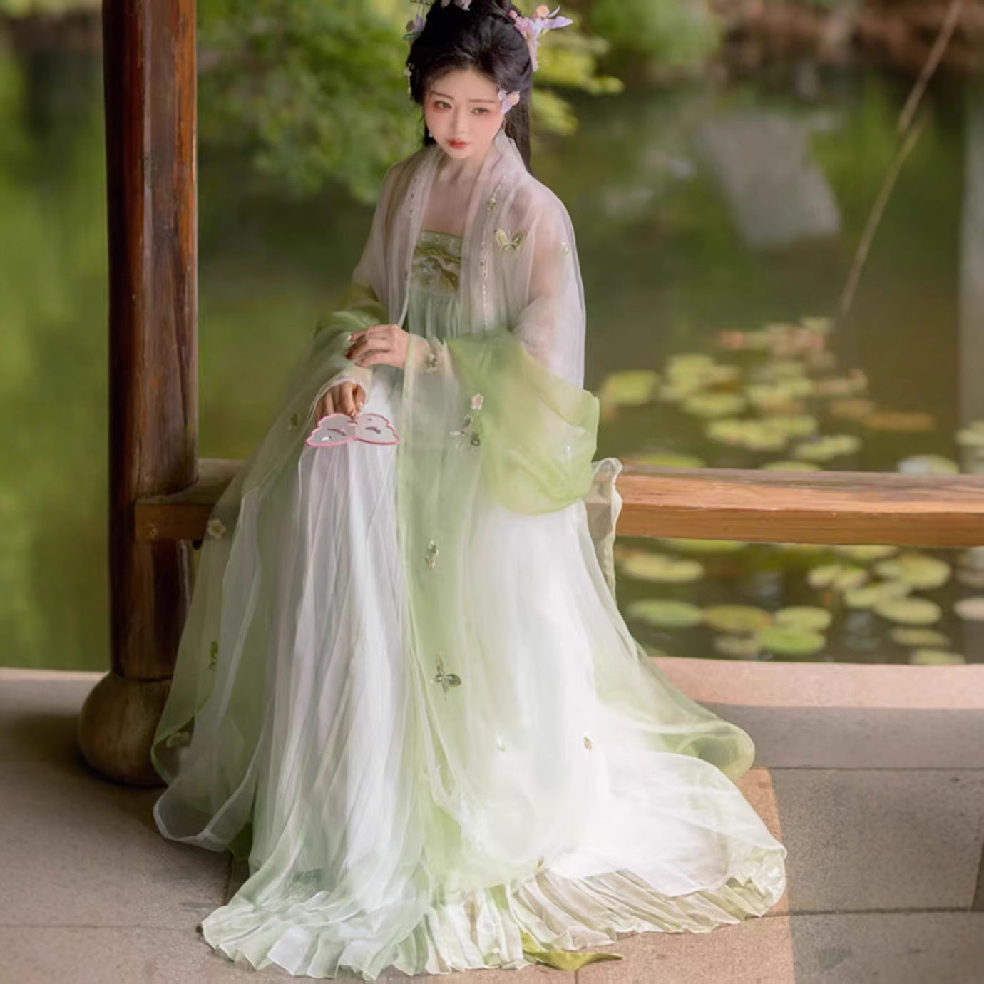 TANG Dynasty Clothing Dress Women's Huashen 花神 Traditional Hanfu Spring Summer Autumn