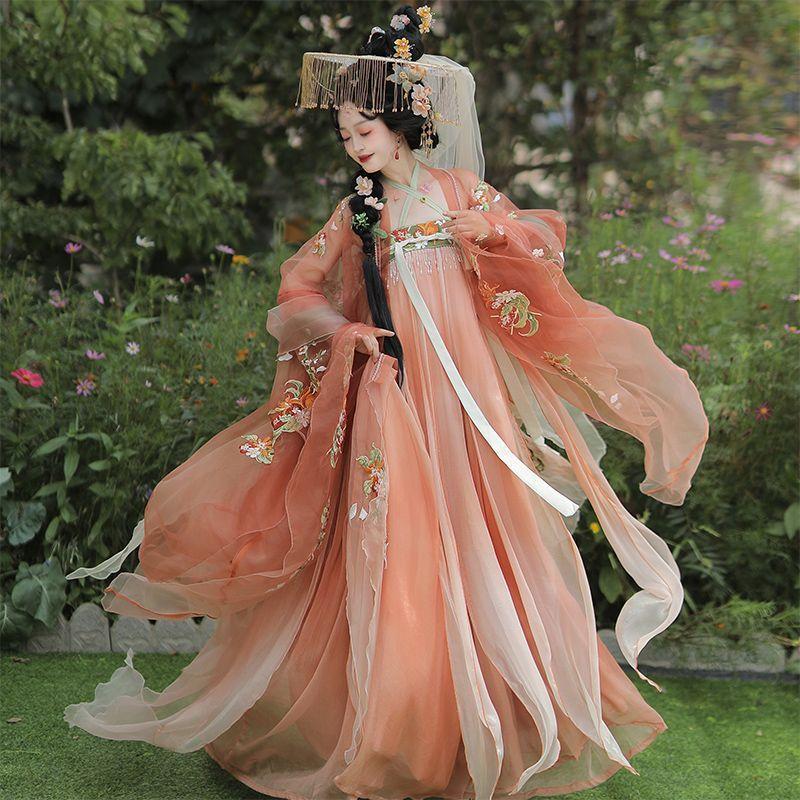 TANG Dynasty Dress Women's Liuxiangyingxiu 榴香盈袖 Ruqun  Hanfu Clothing Spring Summer Autumn