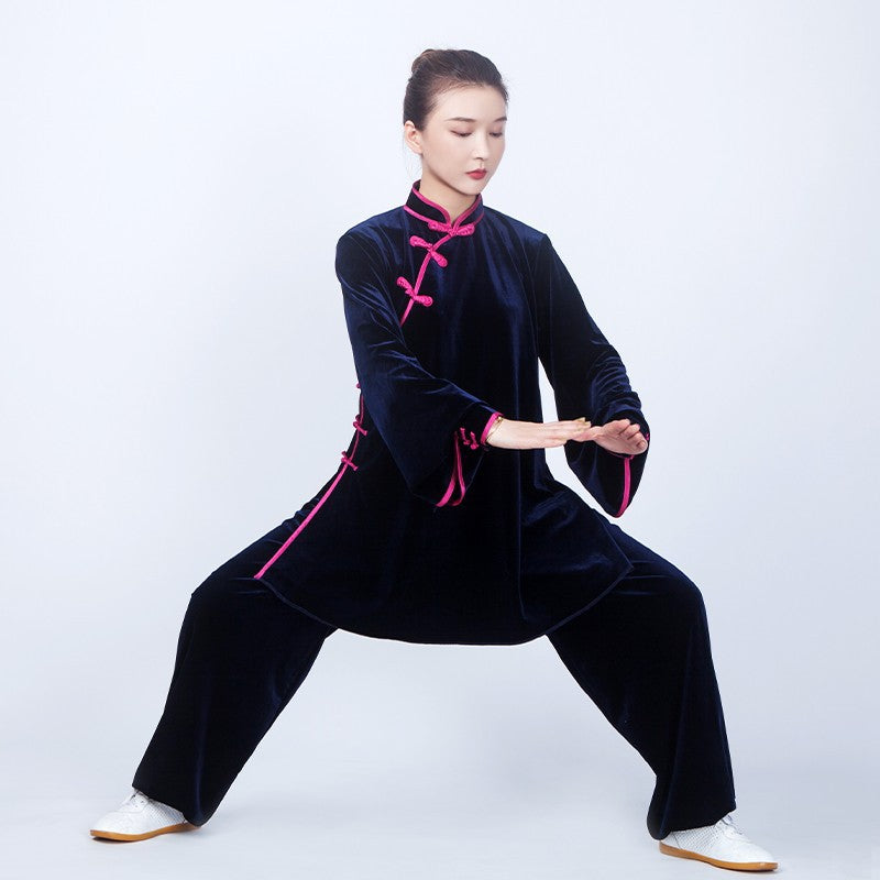 Thickened Tai Chi Quan Clothing Zifu ‌紫府 Women's Chinese Kungfu Traditional Hanfu Autumn Winter