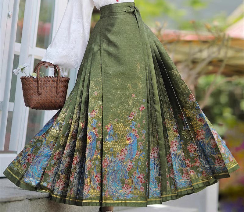 Mamian Skirts Huangque 凰雀 Women's Traditional Clothing Chinese Hanfu