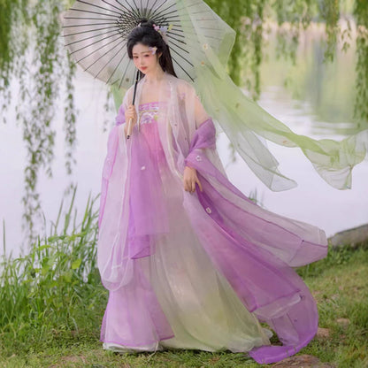 TANG Dynasty Clothing Dress Women's Huashen 花神 Traditional Hanfu Spring Summer Autumn