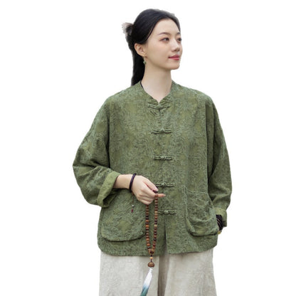 Linen Shirt Guipu "归朴" Han Element Clothing Women's Modern Hanfu Spring Autumn