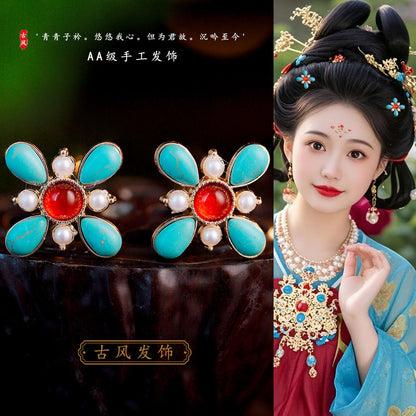 Traditional Chinese Hair jewelry Wangrong 望容 Hanfu Historical Headgear