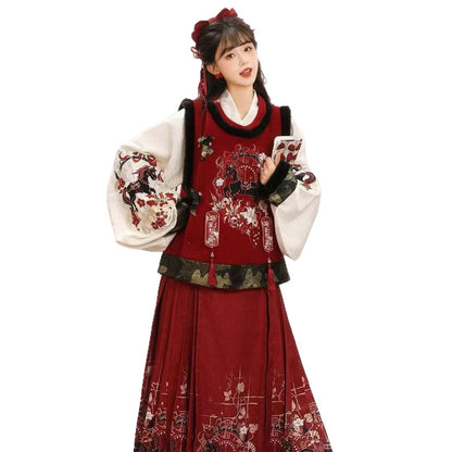 New Chinese Style Clothing Matahuazhi "马踏花枝" Women's Modern Velvet Hanfu Winter