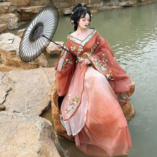 Warring States Clothing Liuhuoyingxiao 榴火映绡 Women's Hanfu Clothing  Spring Summer Autumn
