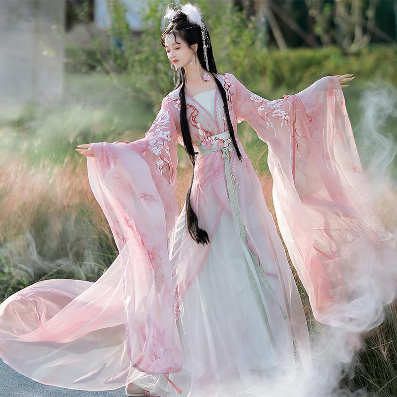 Weijin Dynasty Clothing Meiyingchunxue 梅映春雪 Women's Chinese Traditional Thicken Velvet Hanfu Autumn Winter