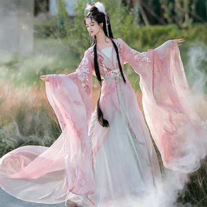 Weijin Dynasty Clothing Meiyingchunxue 梅映春雪 Women's Chinese Traditional Thicken Velvet Hanfu Autumn Winter