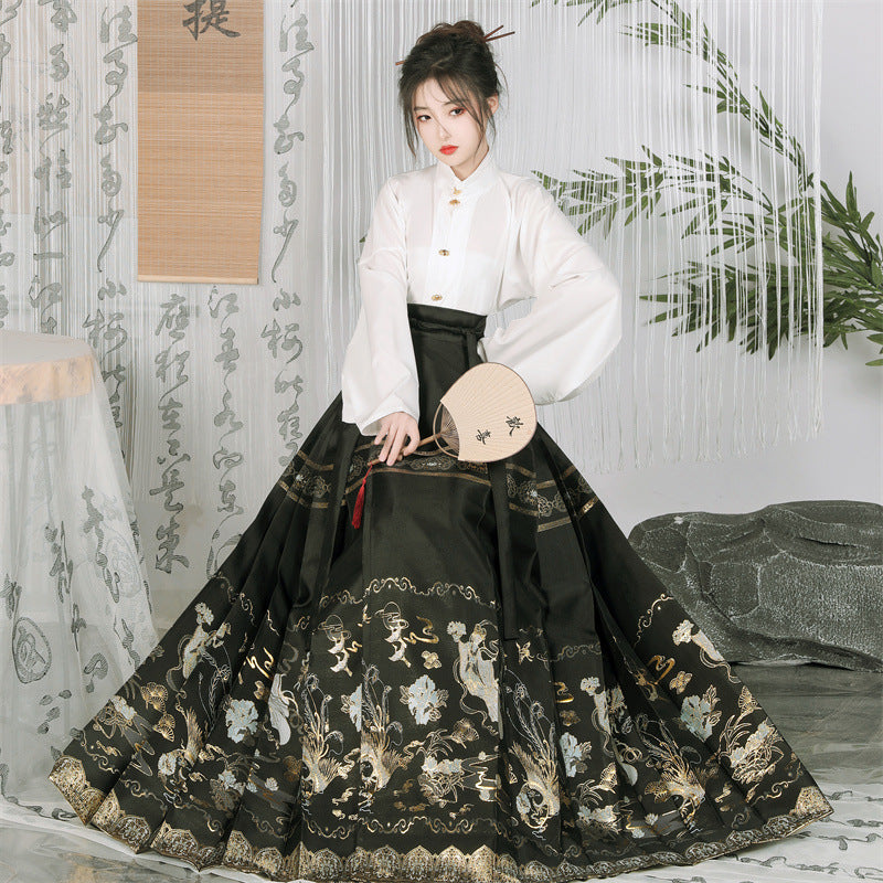 Mamian Skirts Furongfeixian 芙蓉飞仙 Women's Traditional Clothing Chinese Hanfu