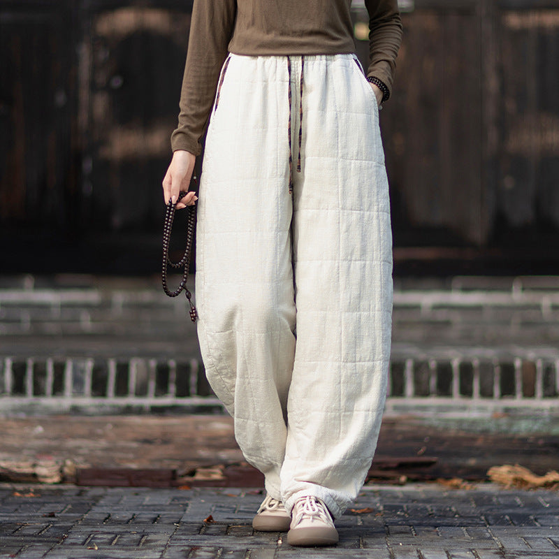 Ticken Linen Pants Guyin "谷音" Han Element Clothing Women's Modern Hanfu Winter Autumn