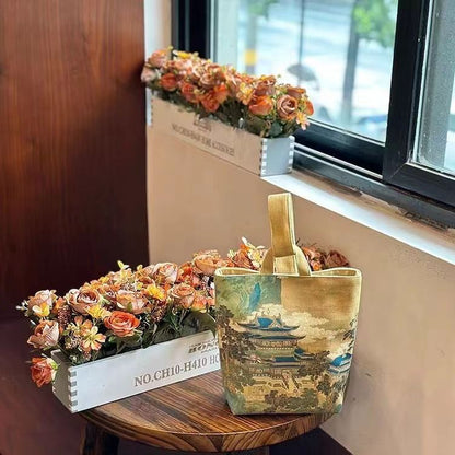 Chinese Style Canvas Handbag Culture Bags Guhua 古画