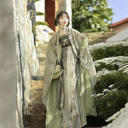 TANG Dynasty Hanfu Women's Angran 盎然 Skirt  Spring Summer Autumn