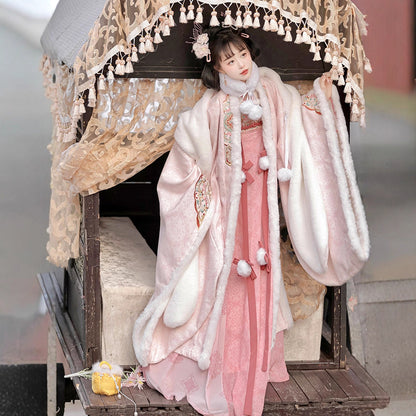 TANG Dynasty Clothing Tianxin 甜心 Ruqun Women's Chinese Traditional Thicken Velvet Hanfu Autumn Winter