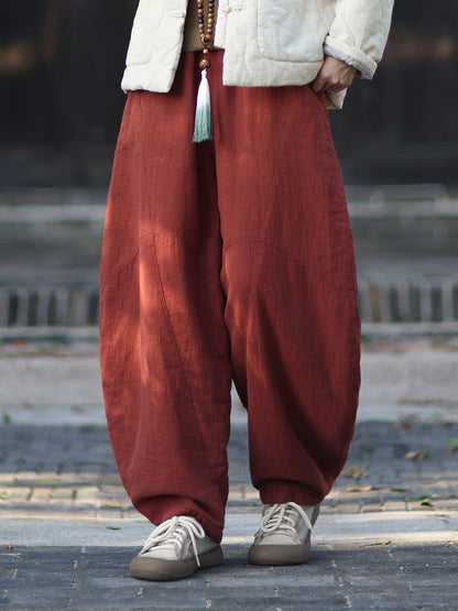 Linen Pants Anran "安然" Han Element Clothing Women's Modern Hanfu Spring Autumn