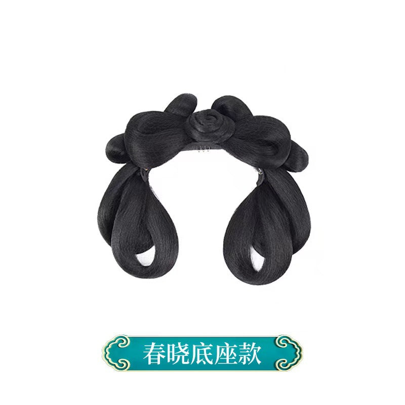 Traditional Chinese Hairstyle Wig Chunxiao 春晓 Hanfu Historical Royal Hairpieces