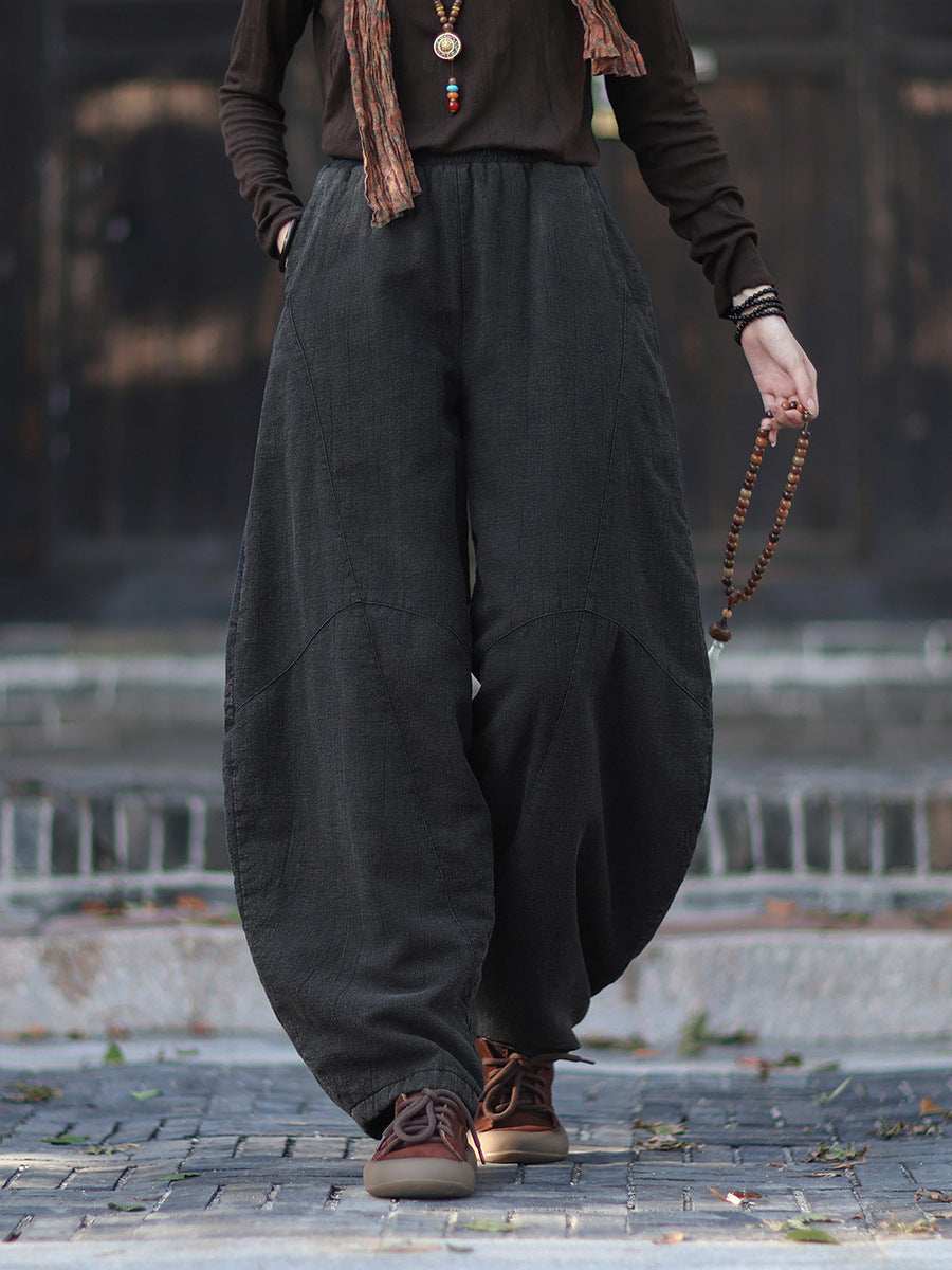 Linen Pants Anran "安然" Han Element Clothing Women's Modern Hanfu Spring Autumn
