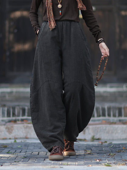 Linen Pants Anran "安然" Han Element Clothing Women's Modern Hanfu Spring Autumn