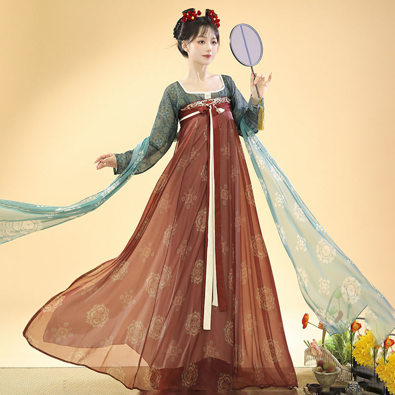 TANG Dynasty Dress Women's Fuhuameng 浮华梦 Ruqun  Hanfu Clothing Spring Summer Autumn