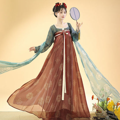 TANG Dynasty Dress Women's Fuhuameng 浮华梦 Ruqun  Hanfu Clothing Spring Summer Autumn