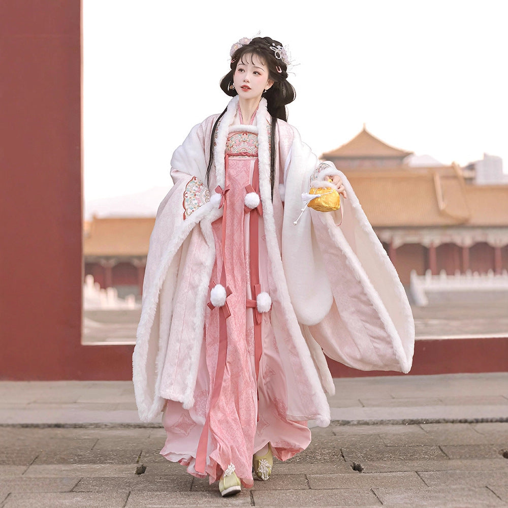 TANG Dynasty Clothing Tianxin 甜心 Ruqun Women's Chinese Traditional Thicken Velvet Hanfu Autumn Winter