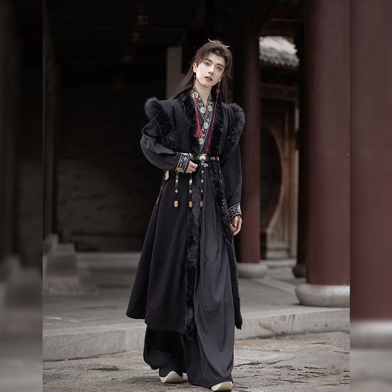 XIA 侠 Chinese Clothing Male Yunxi 云栖 Men's  Traditional Thicken Velvet Hanfu Autumn Winter