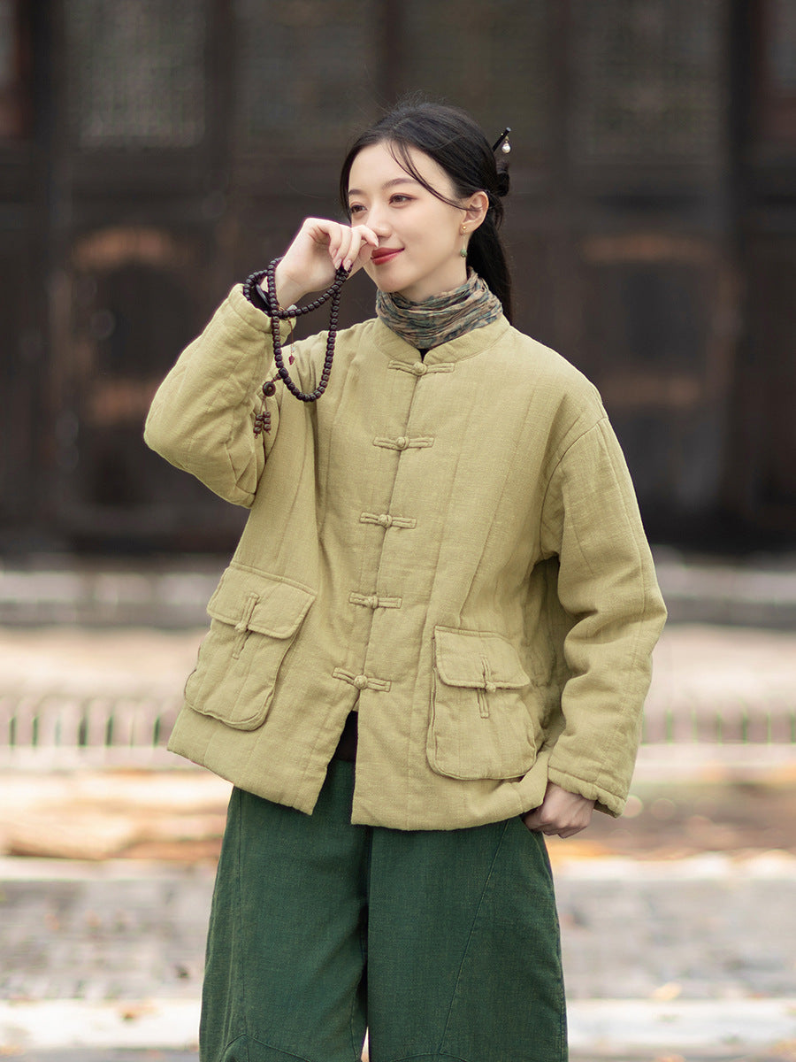 Linen Coat Fengxi "风息" Han Element Clothing Women's Modern Hanfu Winter Autumn