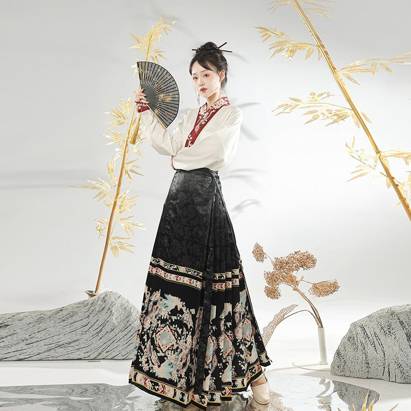 Ming Dynasty Dress Women's Mamian Skirt Fengxi 凤溪 Hanfu Clothing Spring Summer Autumn