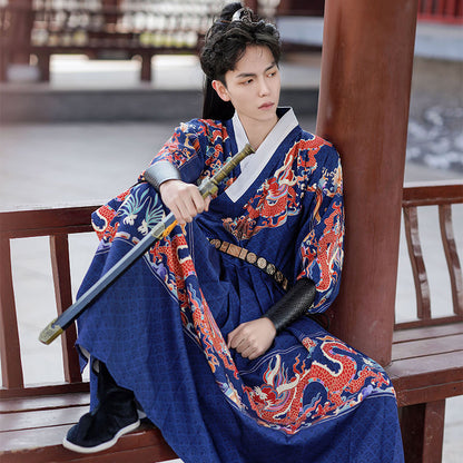 Ming Dynasty Dress Men Feiyu suit Hanfu Cos Clothing Male Jinyiwei 锦衣卫