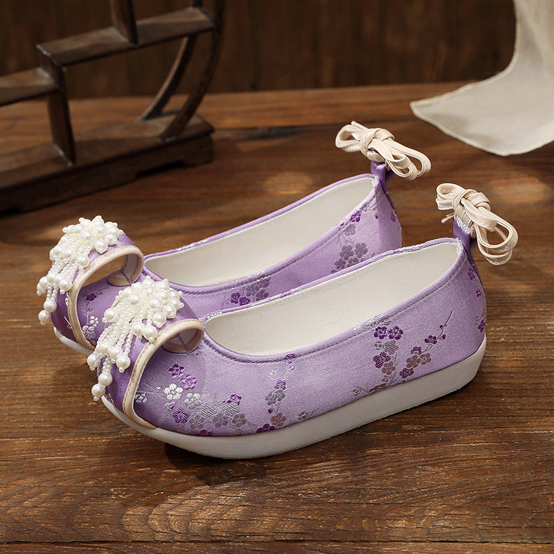 Women's Traditional Shoes Meizi 梅紫 Chinese Internal Increase Head Tilted Spring Summer Autumn