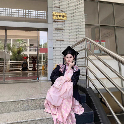 Chinese Elements Graduation Clothing Women's Zanhua 簪花 Dress