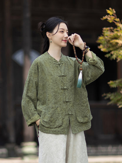 Linen Shirt Guipu "归朴" Han Element Clothing Women's Modern Hanfu Spring Autumn