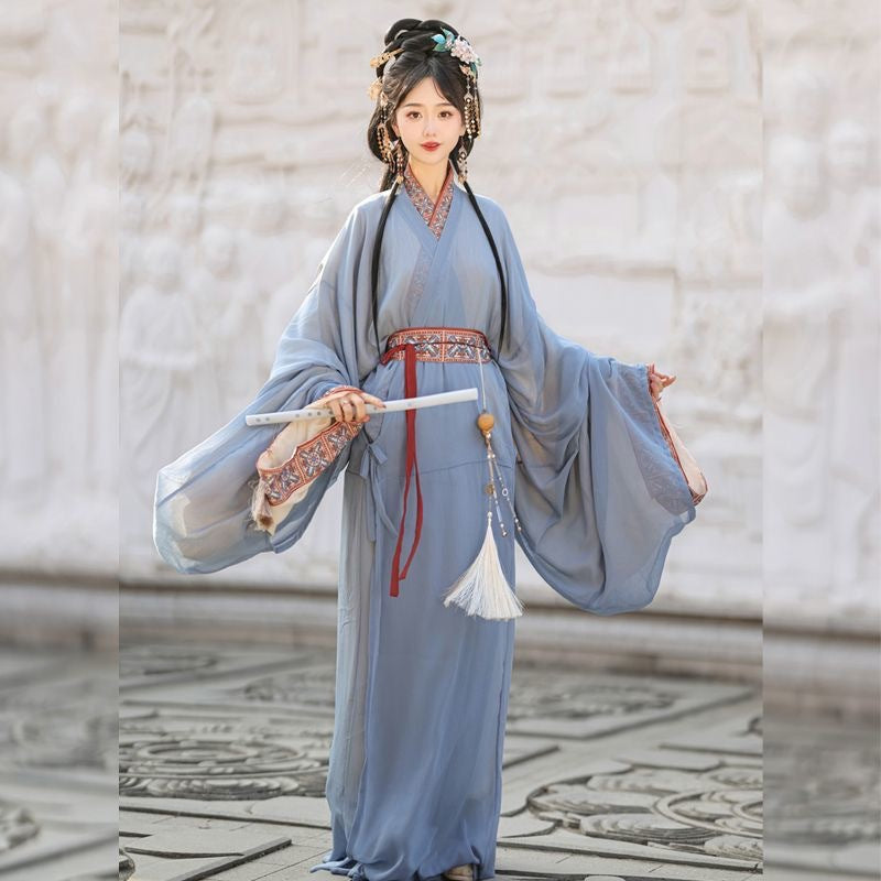 Warring States Clothing Women's Hanfu Clothing Mengyu 梦域 Spring Summer Autumn