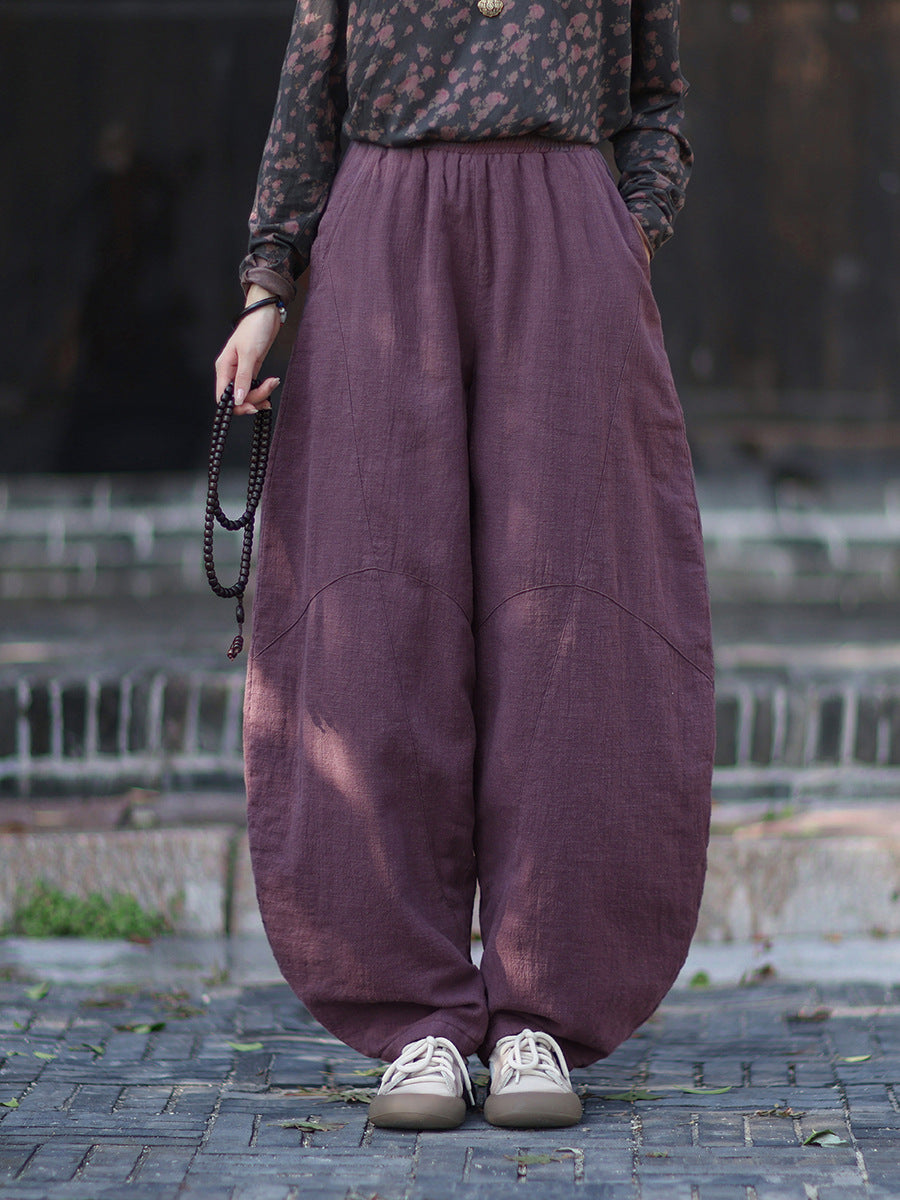 Linen Pants Anran "安然" Han Element Clothing Women's Modern Hanfu Spring Autumn