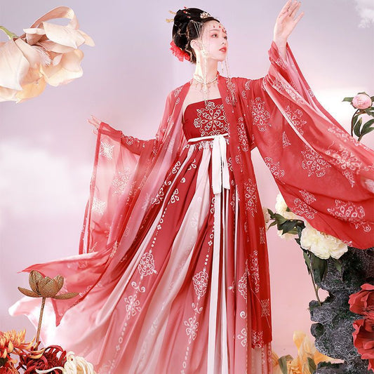 TANG Dynasty Hanfu Women's Fanhua Yu 繁花语 Skirt  Spring Summer Autumn
