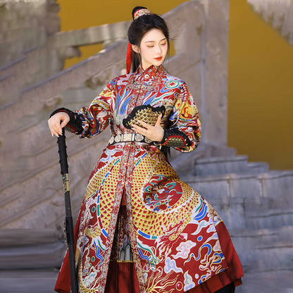 Ming Dynasty Dress Women Feiyu suit Hanfu Cos Clothing Qianhu 千户