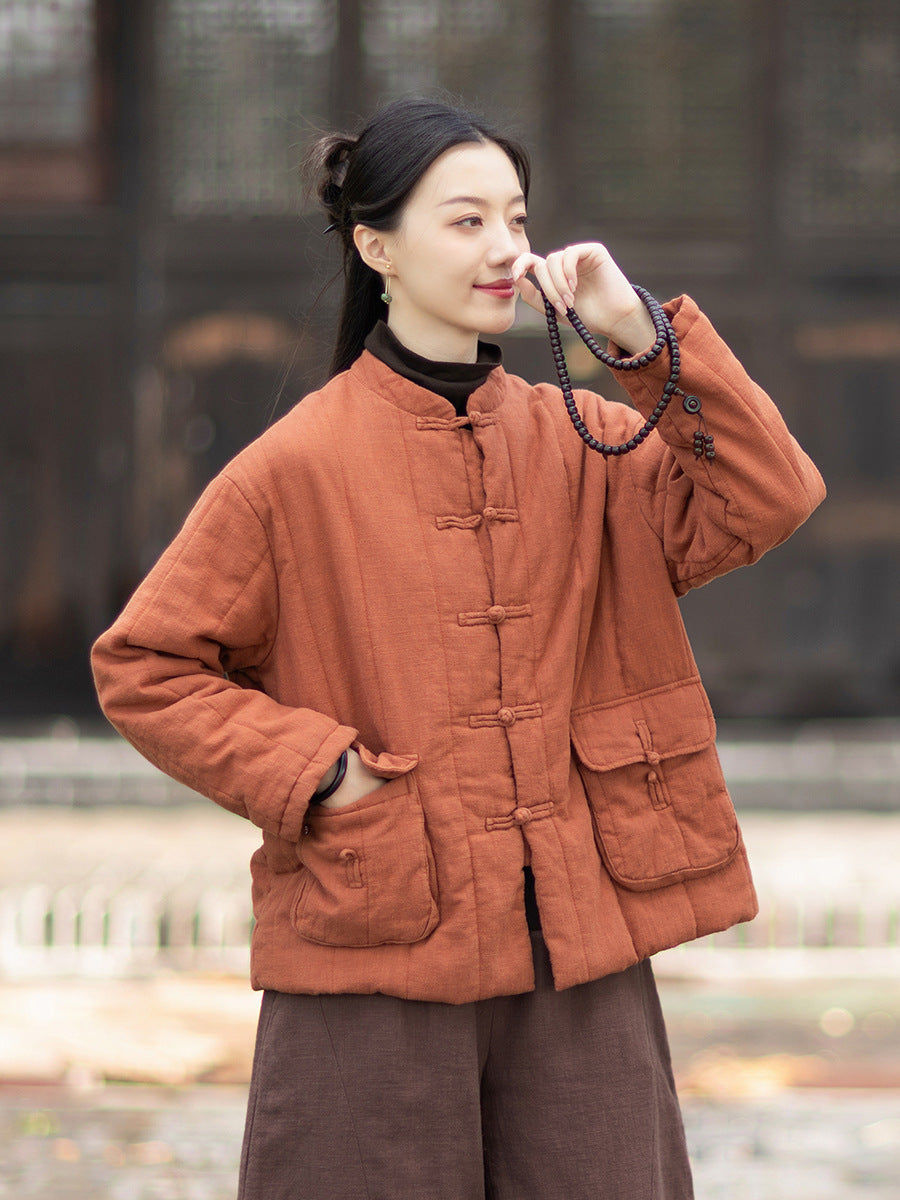 Linen Coat Fengxi "风息" Han Element Clothing Women's Modern Hanfu Winter Autumn