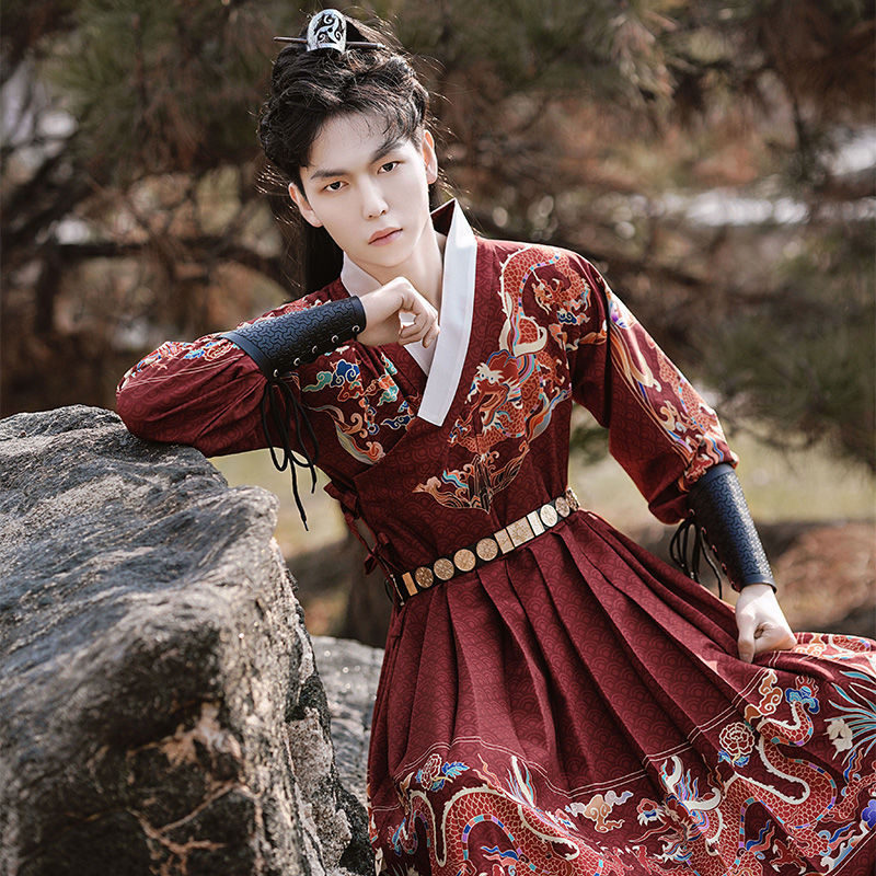 Ming Dynasty Dress Men Feiyu suit Hanfu Cos Clothing Male Jinyiwei 锦衣卫