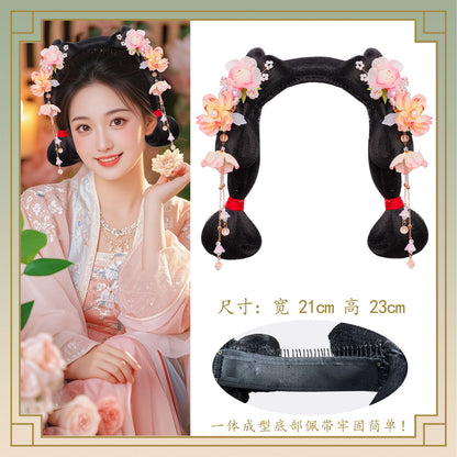 Traditional Chinese Hairstyle Wig Shinv 仕女 Hanfu Historical Royal Hairpieces