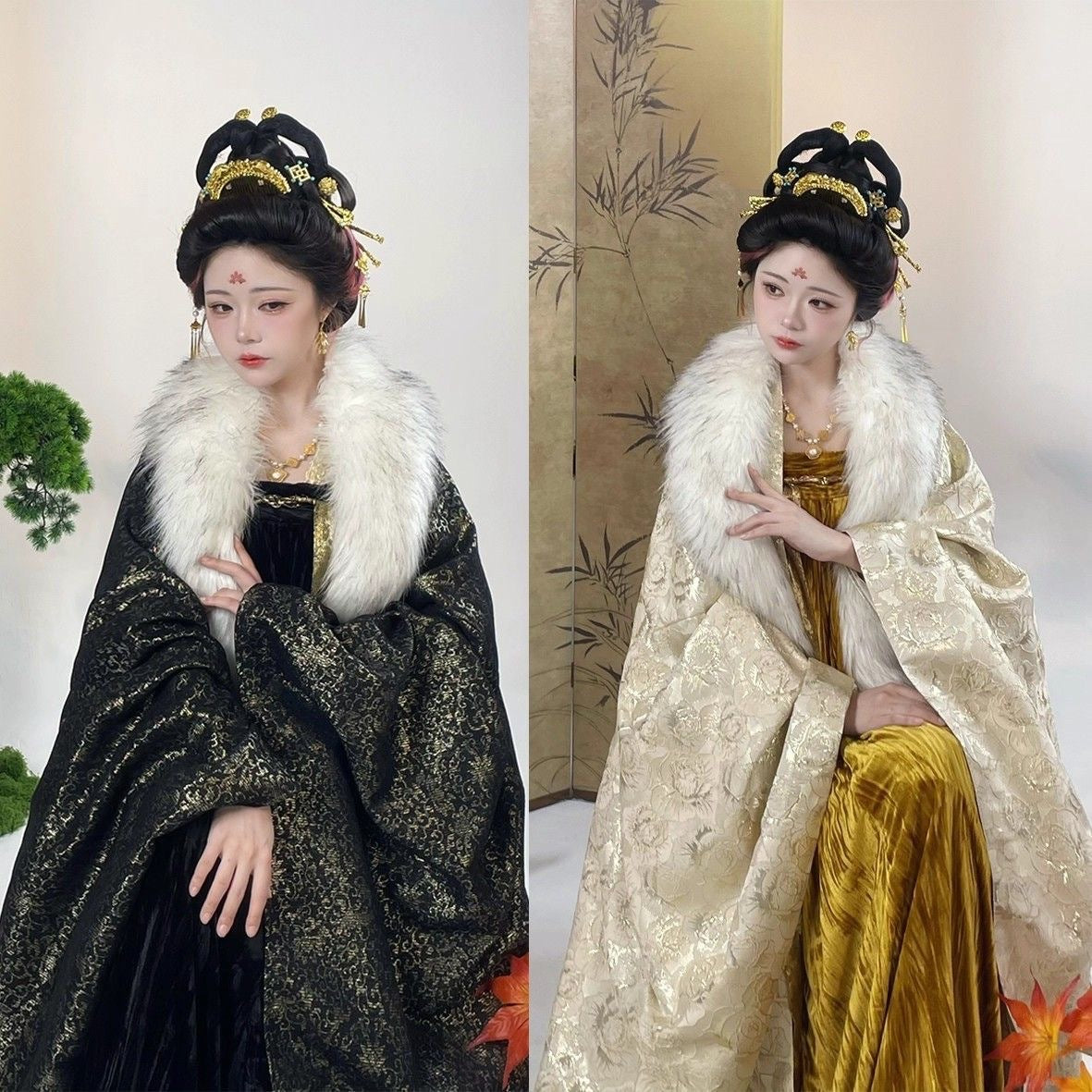 TANG Dynasty Clothing Guinv 贵女 Ruqun Women's Chinese Traditional Thicken Velvet Hanfu Autumn Winter