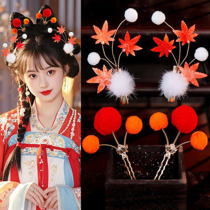 Traditional Chinese Hair jewelry Feng 枫 Hanfu Historical Headgear