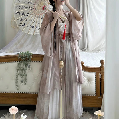 SONG Dynasty Hanfu Women's Xiahe 夏荷 Skirt  Spring Summer Autumn