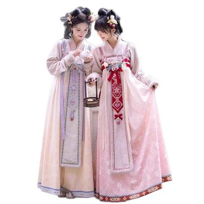 TANG Dynasty Clothing Famensi 法门寺 Ruqun Women's Chinese Traditional Thicken Velvet Hanfu Autumn Winter