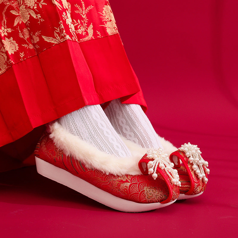 Women's Traditional Shoes Zhiyue 织月 Chinese Internal Increase Head Tilted Spring Summer Autumn Winter