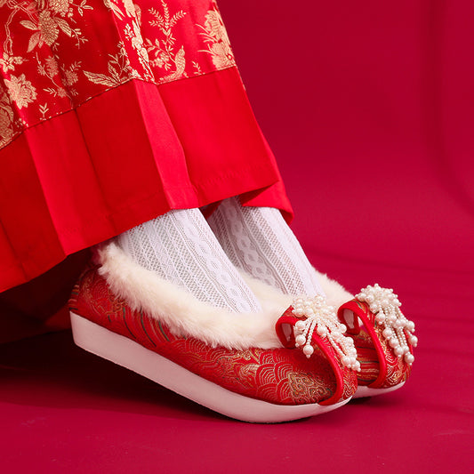 Women's Traditional Shoes Zhiyue 织月 Chinese Internal Increase Head Tilted Spring Summer Autumn Winter