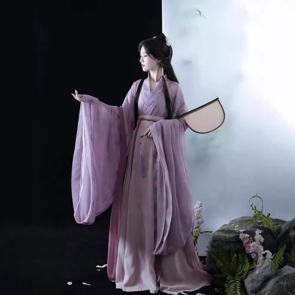 Weijin Dynasty Women's Dress Warring States Banxia 半夏 Traditional Chinese Hanfu Clothing Spring Summer Autumn