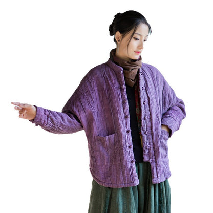 Linen Ticken Coat  Chuiyun "垂云" Han Element Clothing Women's Modern Hanfu Winter Autumn
