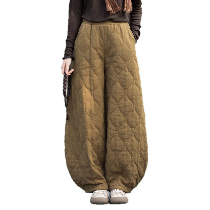 Ticken Linen Pants Duwang "渡忘" Han Element Clothing Women's Modern Hanfu Winter Autumn