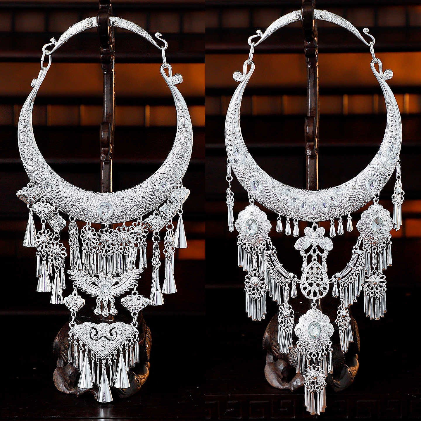 Miao Traditional Chinese Necklaces Niannian 念年 Hanfu Nationality Accessories