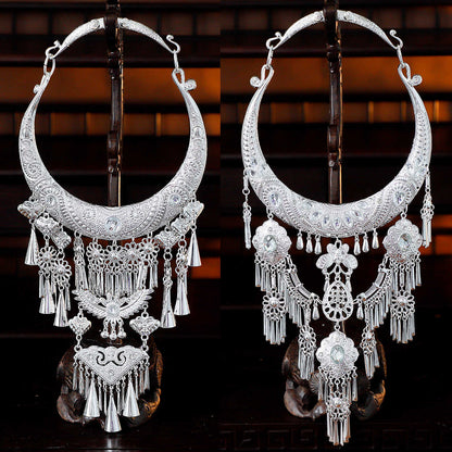 Miao Traditional Chinese Necklaces Niannian 念年 Hanfu Nationality Accessories