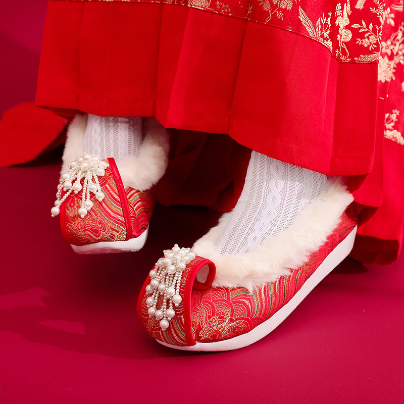 Women's Traditional Shoes Zhiyue 织月 Chinese Internal Increase Head Tilted Spring Summer Autumn Winter