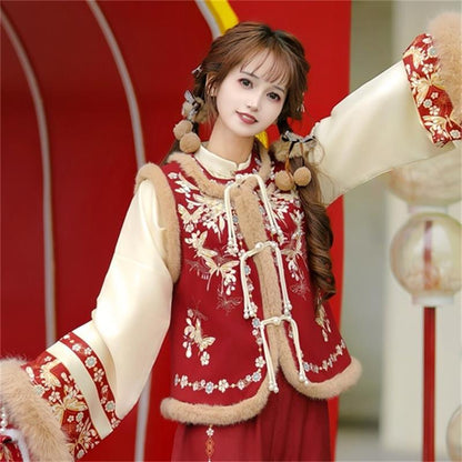 New Chinese Style Clothing Chunxin Xuerongdie "雪绒蝶" Women's Modern  Hanfu Winter Autumn
